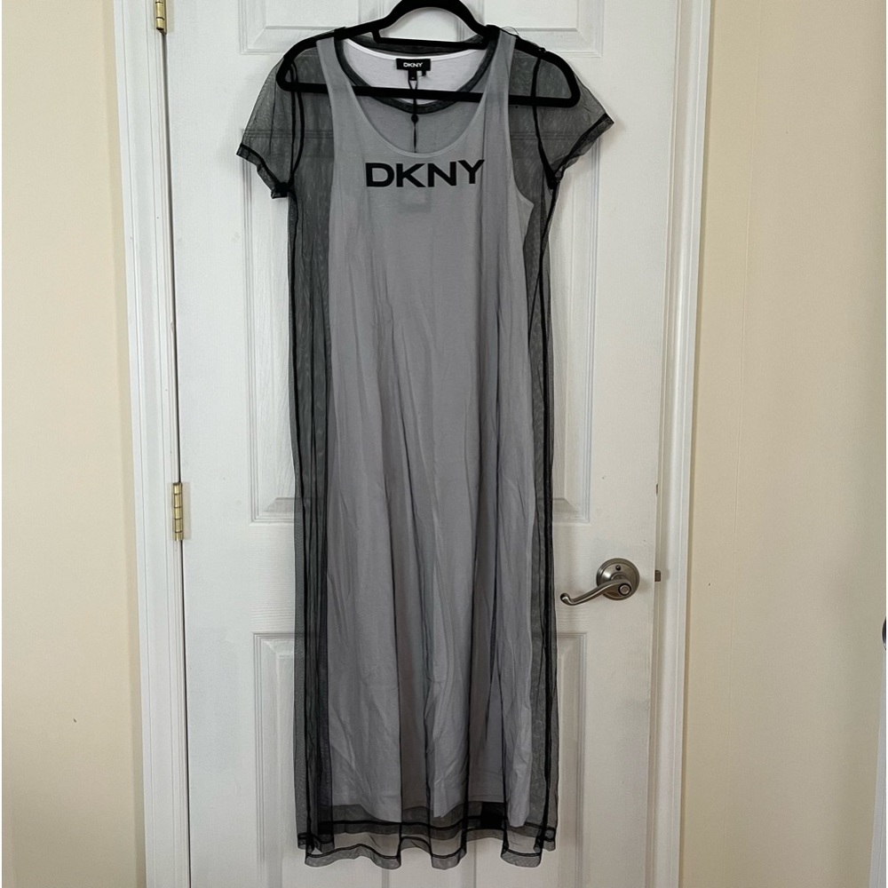DKNY Sheer Maxi Dress